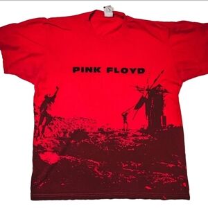 Men's Pink Floyd More Album Cover Short Sleeve Chaser Tee L Red Black